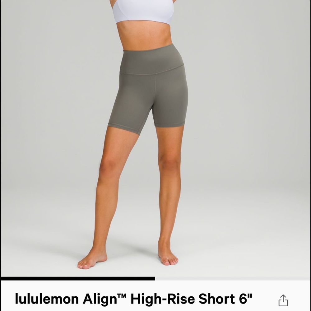 Lululemon high rise align shorts